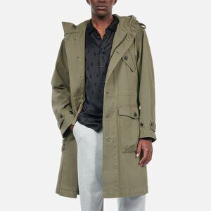 The Kooples - Long Khaki Hooded Parka NWT Fall 2024